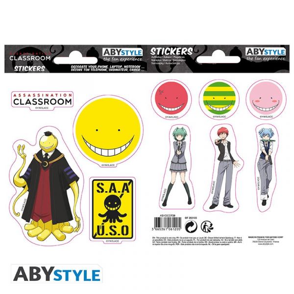 ASSASSINATION CLASSROOM - Stickers - 16x11cm/ 2 planches - Koro