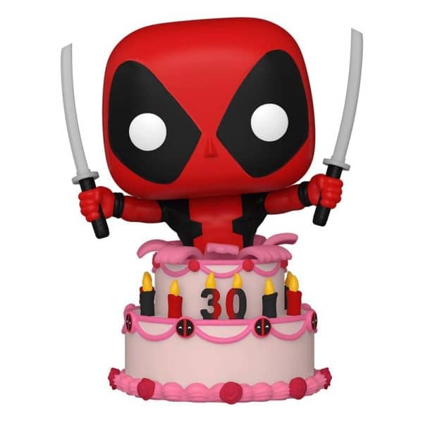 Marvel Deadpool 30th Anniversary Figurine POP! Vinyl Deadpool in Cake 9 cm