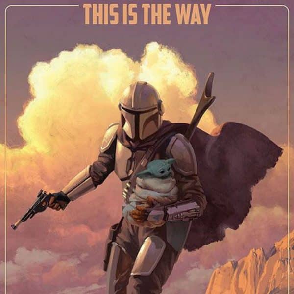 Star Wars The Mandalorian poster On The Run 61 x 91 cm