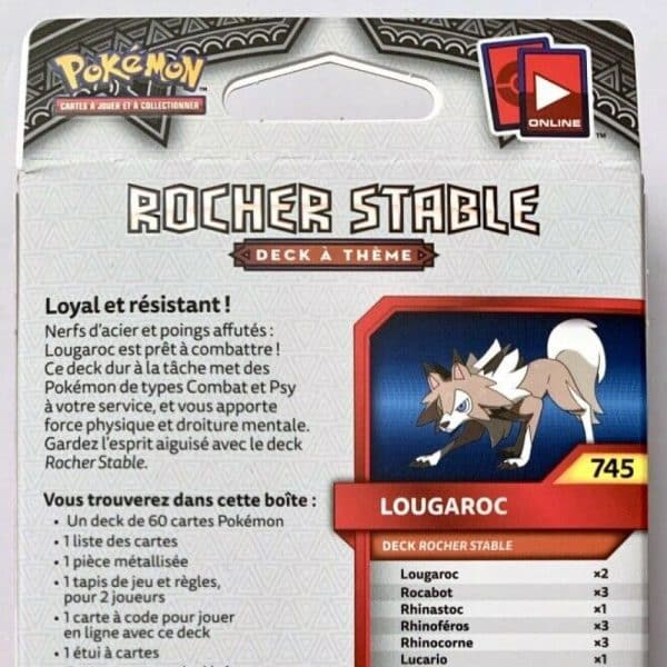 Rocher Stable Lougaroc Soleil Lune Ombbes Ardentes | Deck à Thème Pokémon SL03 (2017)