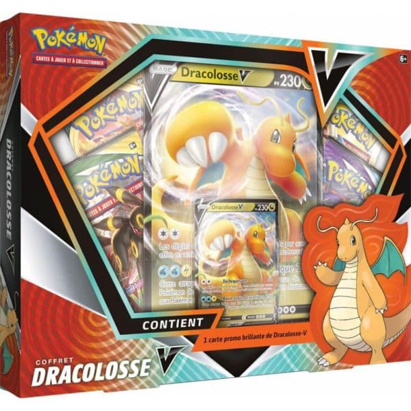 Pokémon - Pokemon - Coffret - 4 boosters - Dracolosse V