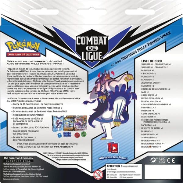 Pokémon : Deck Combat de Ligue Shifours-VMAX - Mille Poings