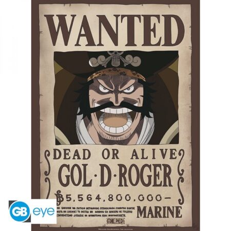 Gol D.Roger Wanted ONE PIECE -  Poster (52x38)