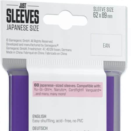 GameGenic : 60 Just Sleeves - taille Japonaise Card Game violet (purple)