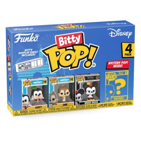 Disney pack 4 figurines Bitty POP! Vinyl Goofy 2,5 cm dont une mystère!