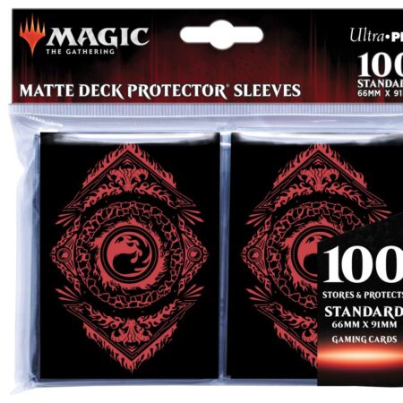 Ultra Pro ! 100 Protèges cartes standard Mana rouge stylisé