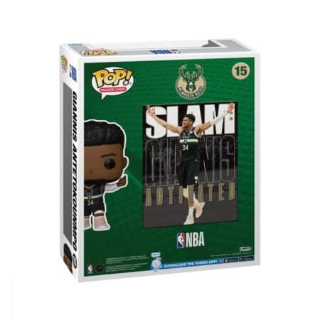Giannis Antetokounmpo N°15 Cover Slam Pop! NBA Figurine 9cm