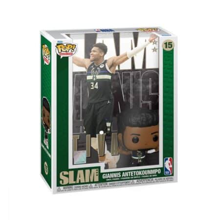 Giannis Antetokounmpo N°15 Cover Slam Pop! NBA Figurine 9cm