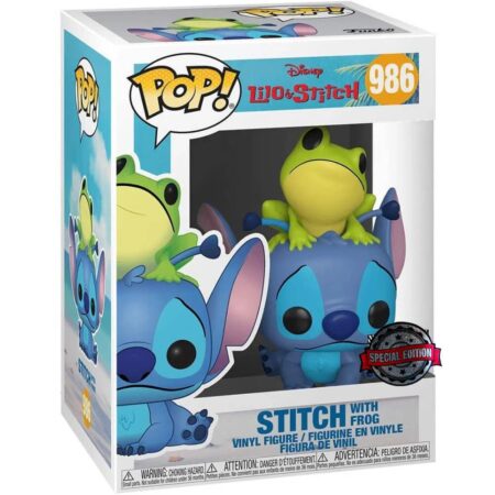 Disney POP! Stitch avec grenouille N°986 Vinyl figurine 9 cm