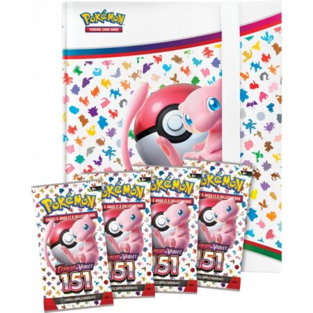 Pokémon Ecarlate et Violet EV3.5: Portfolio 360 cartes + 4 boosters Pokémon 151 VF