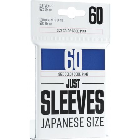 GameGenic : 60 Just Sleeves - taille Japonaise Card Game bleue (blue)