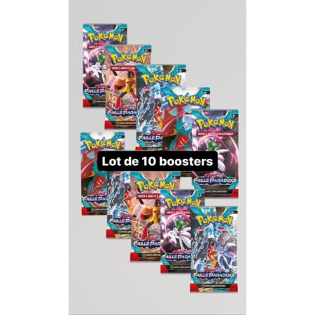 10 Boosters Pokémon -  Faille paradoxe Ecarlate et Violet EV04 Version Française