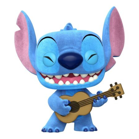 Ukulele Stitch Flocked + T-Shirt (Taille M) POP! N°1044 Figurine Vinyl Disney