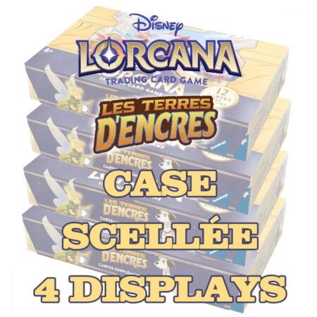 Disney LORCANA - Troisième Chapitre : Les terres d'encres Case scellée de 4 Displays 24 Boosters - Français (FR)