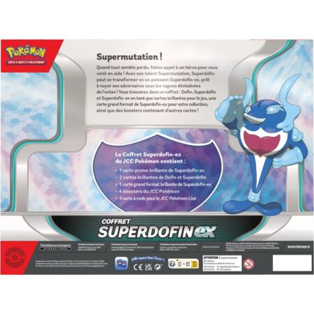 Pokémon : Coffret Superdofin Ex 4 boosters Version française