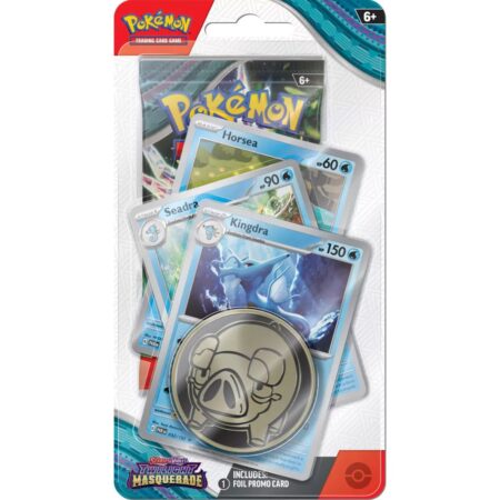 Blister pack Pokémon Mascarade Crépusculaire Ecarlate et Violet EV06 + Kingdra promotionnel - Version Anglaise
