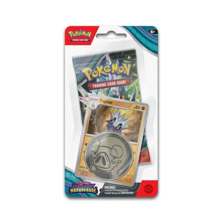 Blister pack Pokémon Mascarade Crépusculaire Ecarlate et Violet EV06 + Pupitar promotionnel - Version Anglaise