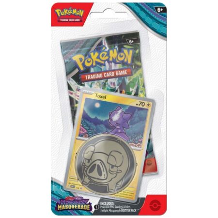Blister pack Pokémon Mascarade Crépusculaire Ecarlate et Violet EV06 + Toxel promotionnel - Version Anglaise